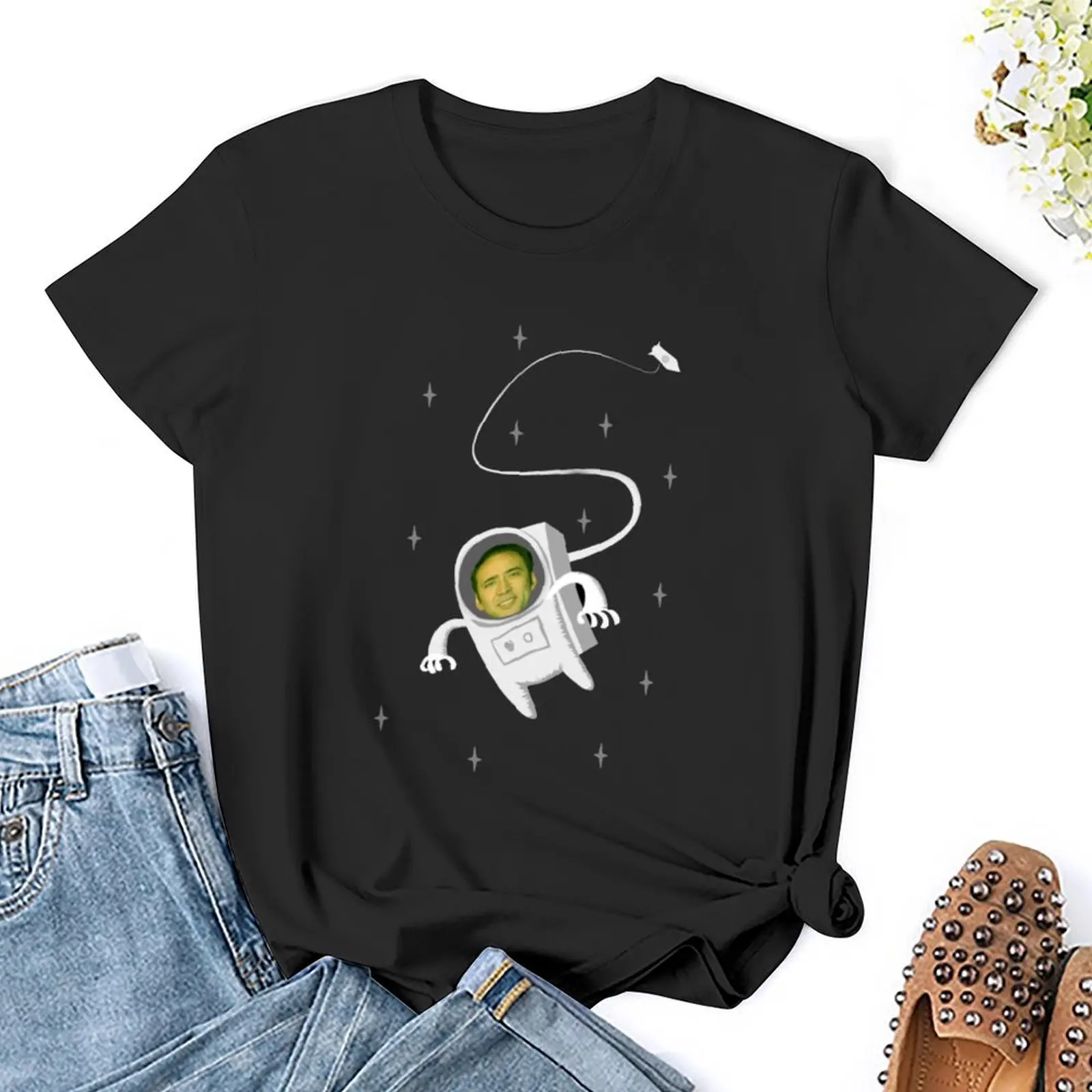 Футболка в космическую клетку рубашка с принтом животных для девочек аниме