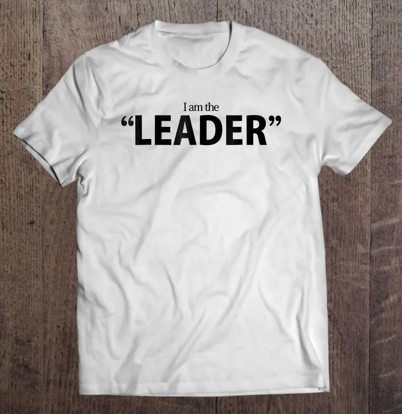 

Футболка I Am The Leader мужская оверсайз, передняя и задняя одежда, Топ