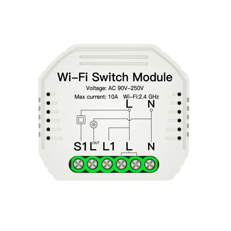 

Gang 2 Way WiFi Smart Light Switch Module Smart Life/Tuya APP Remote Control Works With Alexa Echo Home