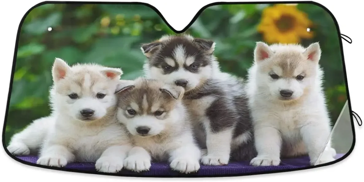 Солнцезащитный козырек для лобового стекла Oarencol в виде милой собаки маленький