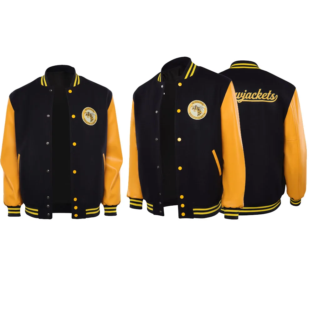 ТВ желтые куртки Косплей Костюм бейсбольная куртка пальто взрослые повседневные