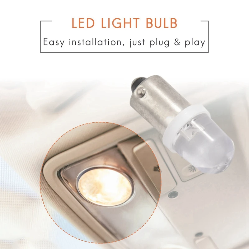 60 шт. BA9S 1895 H6W 53 57 байонетная фотолампа для автомобильной лампы 12 В белая