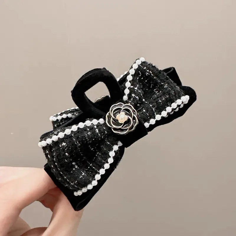 Винтажные тканевые заколки для волос с бантом и цветком камелии женщин девочек