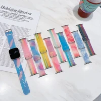 soft silicone smart strap for apple watch 7 38mm 42mm 45mm 41mm 44mm 40mm bracelet iwatch 6 5 4 3 2 se sports colorful watchband