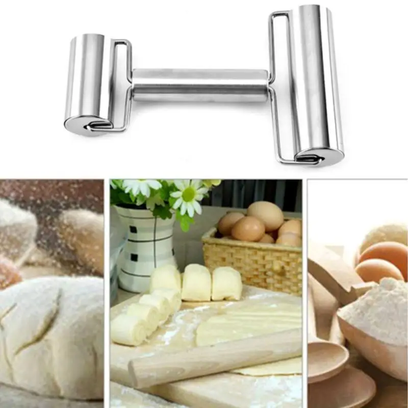 

1PC Stainless Steel Dough Rolling Pin Baking Cooking Tool Roller for Pasta Cookies Pizza and Dough Kitchen Accessories Tools