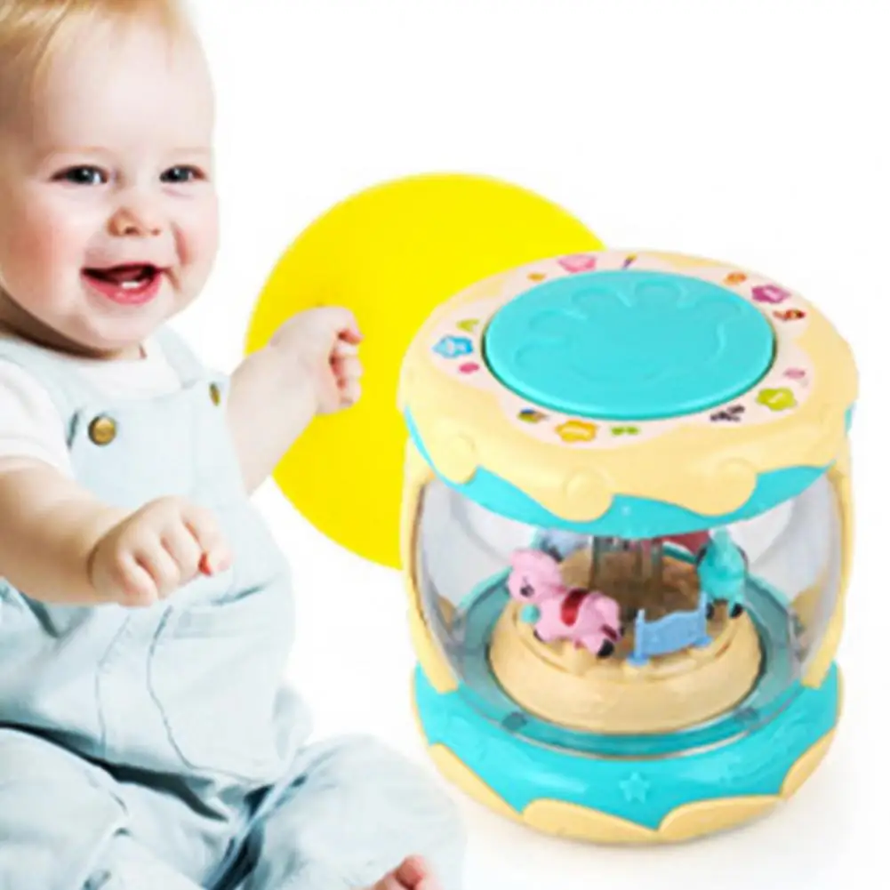 

Portable Educational Cute for Kids Hand Pat Drum for Kid Hand Drum 3D Projection Light for Kids