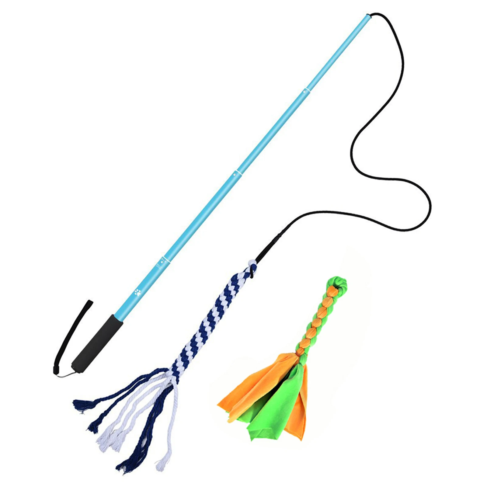 

Non Slip Teaser Chewing Rope Exerciser Chasing Tail Interactive Toys Pet Training Dog Flirt Pole Lure Stick Extendable Outdoor