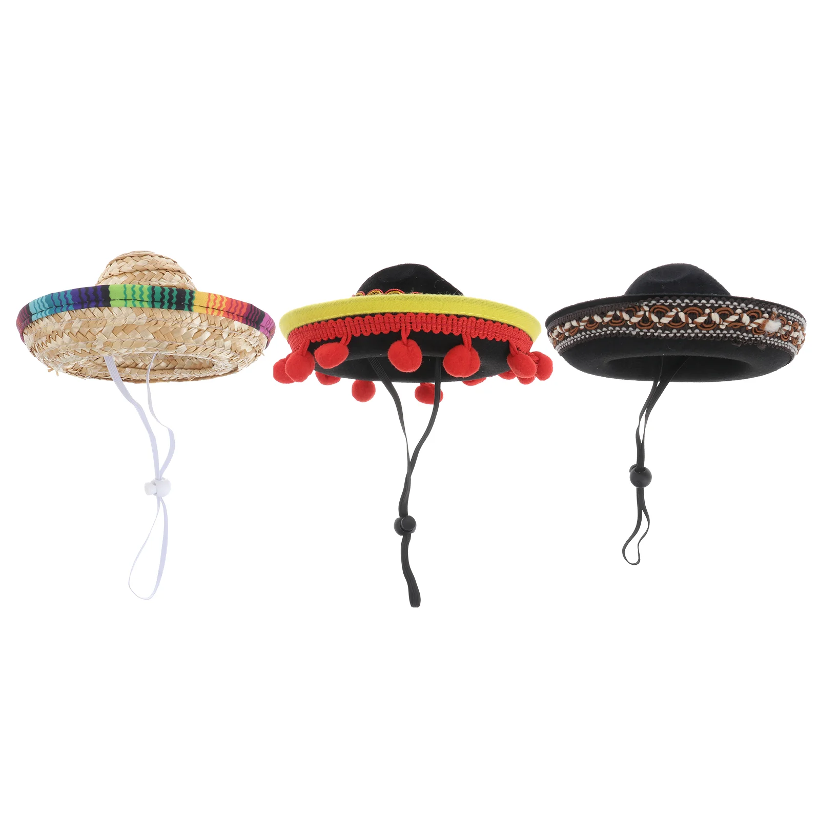 

3Pcs Funny Style Hat Party Decorative Hat for Pet