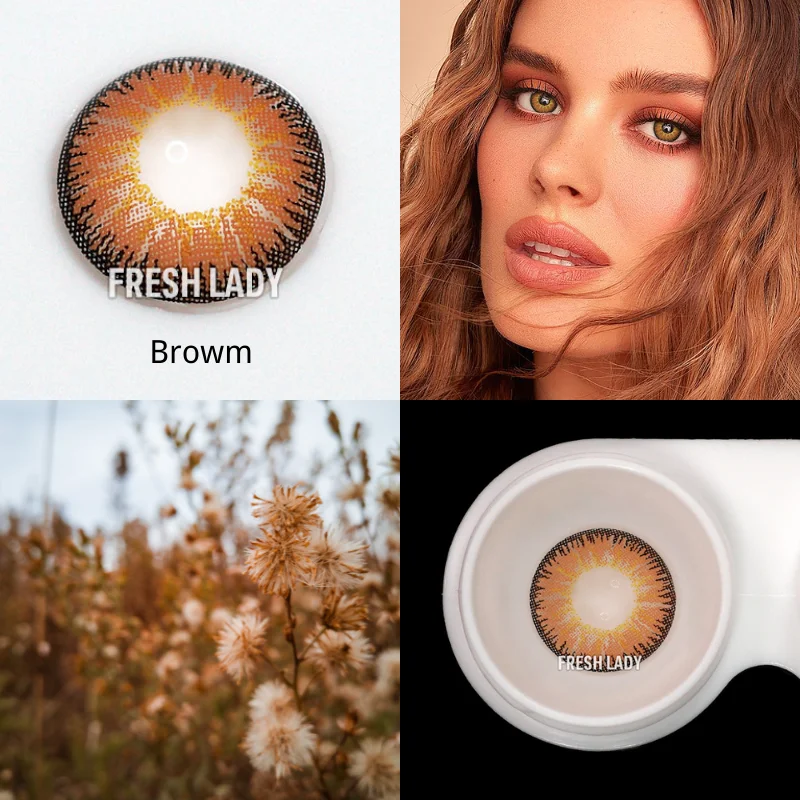 fresh lady color contact lenses for eyes anime cosplay colored lens retro new york multicolored beauty makeup yearly use free global shipping