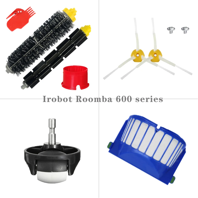 

Replacement for IRobot Roomba 610 620 625 630 650 660 Vacuum Cleaner Hepa Filter Main Brush Wheel Side Brush Spare Parts