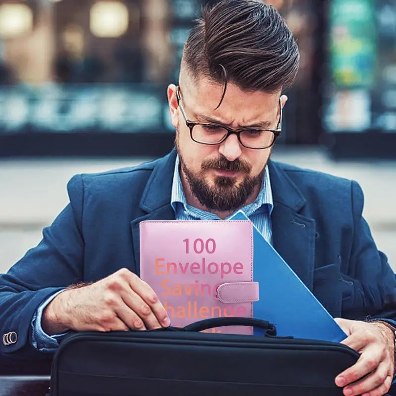 

Конверт-конверт с вызовом 1100, книга с вызовами для сбережений, забавная книжка-конверт с наличными, бюджетная книжка с наличными конвертами для офиса, дома и школы