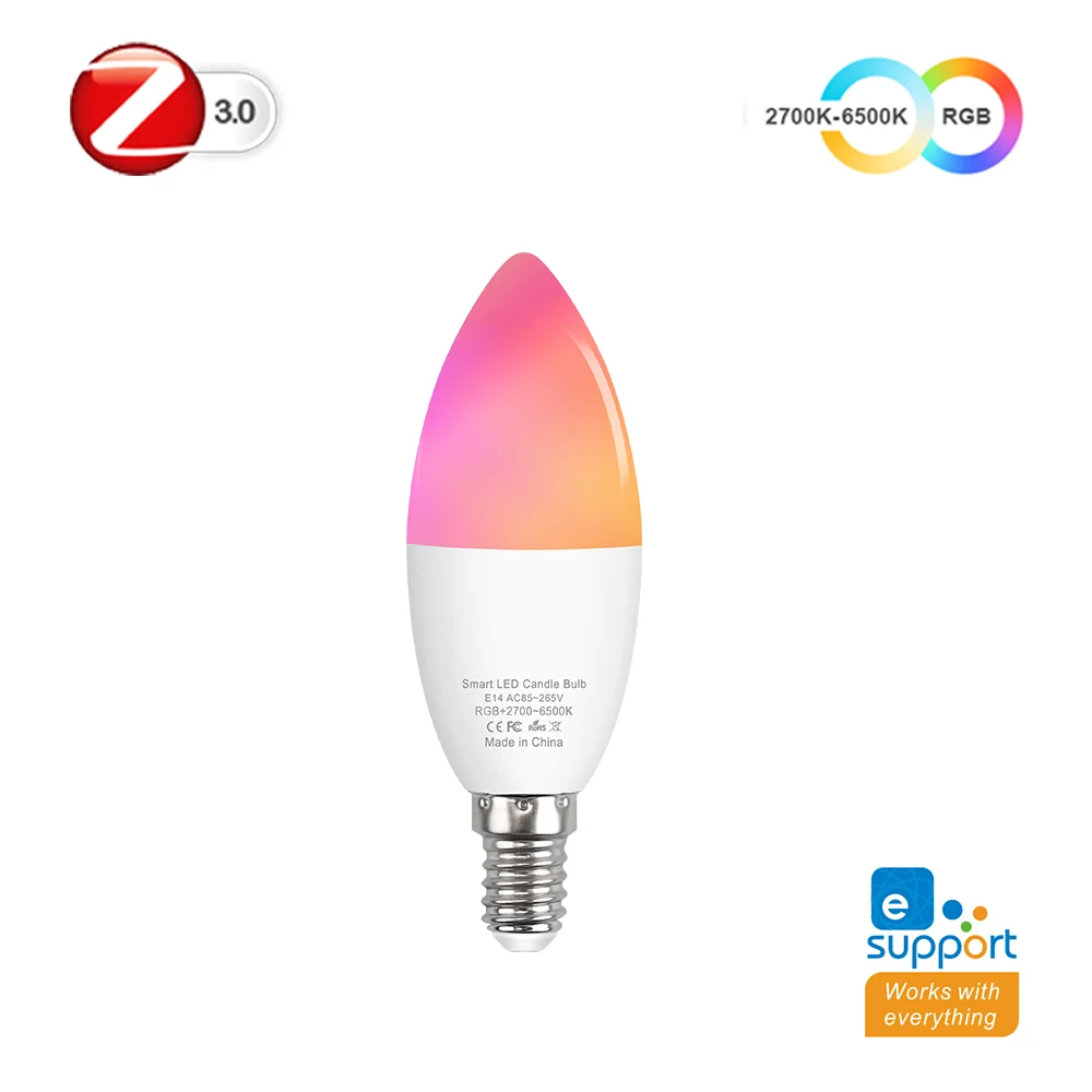 

Excellux Светодиодная лампа-свеча RGB+CW E14 Zigbee