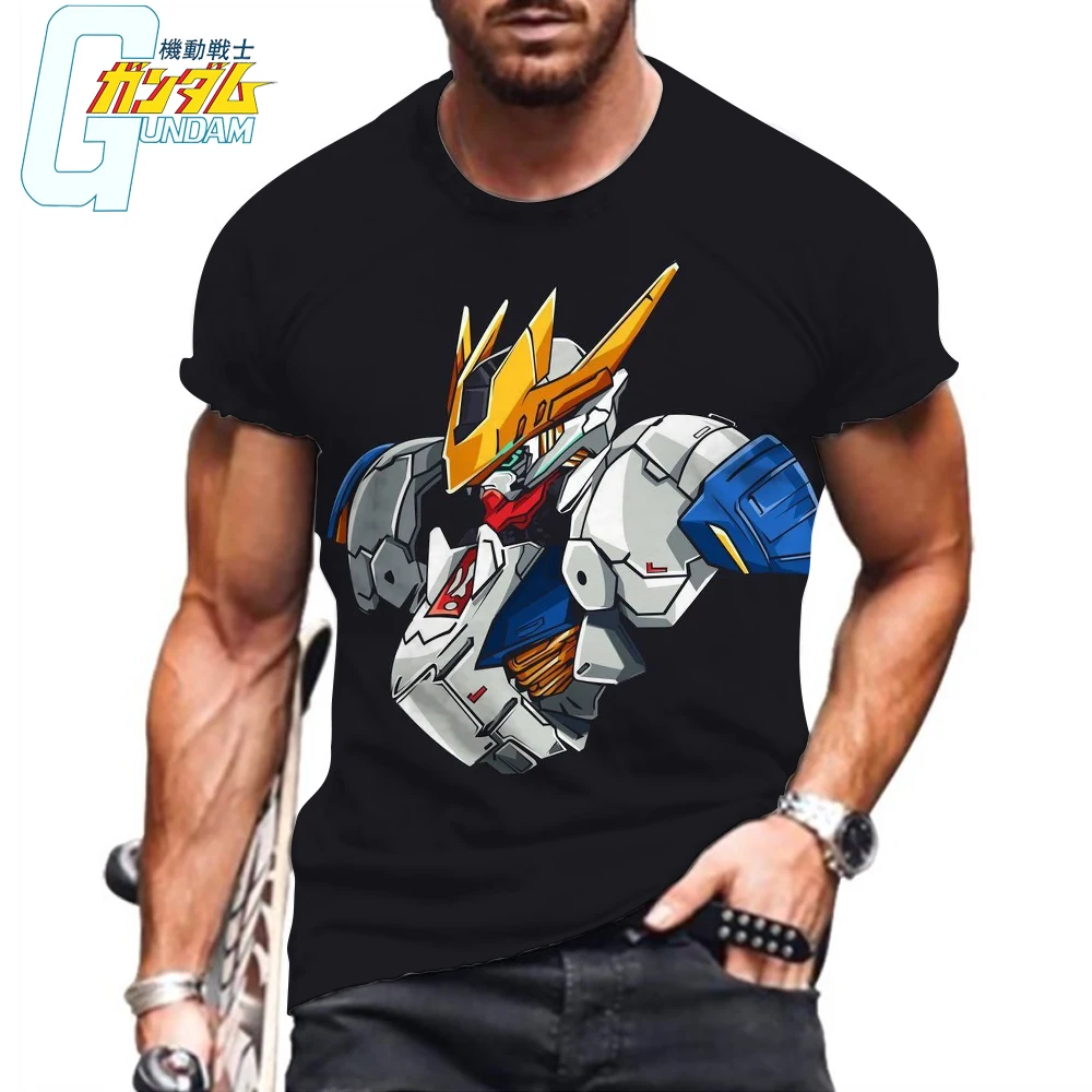 

Men's T-Shirt 6XL Gundam HD Print Essentials Anime Clothing Harajuku High Quality Tops Summer Fashion Y2k Oversized New 2023