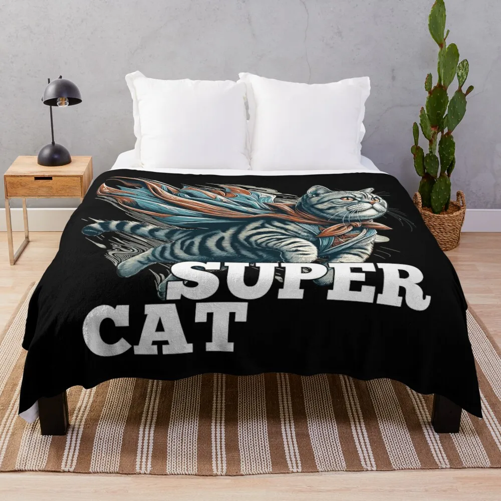 Супер кот Британский короткошерстный подарок BKH Tabby Плед Пляжное теплое зимнее