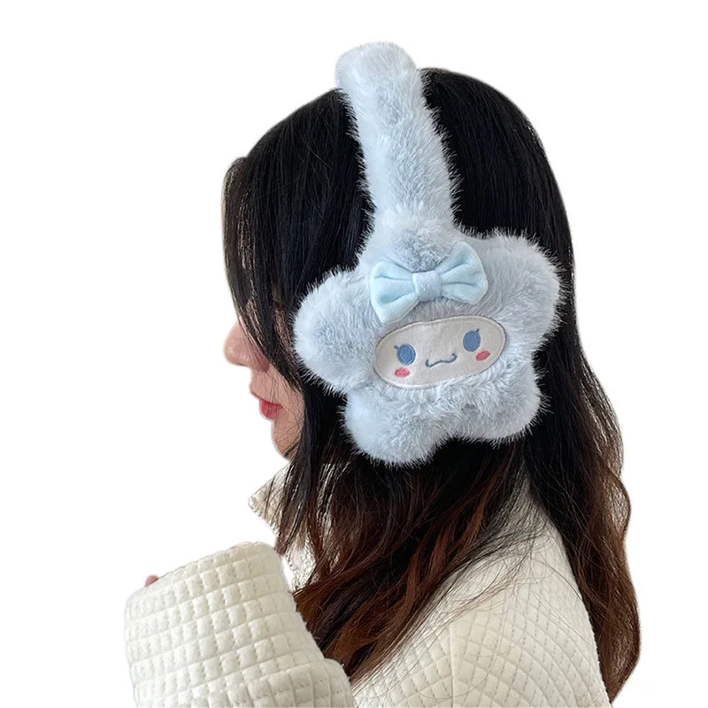 Kawaii Sanrio в форме звезды плюшевые наушники для девочек зимние мультяшные My Melody Kuromi