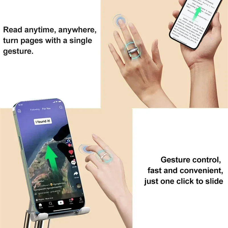 Новое умное кольцо 5ATM водонепроницаемое с управлением жестами несколько