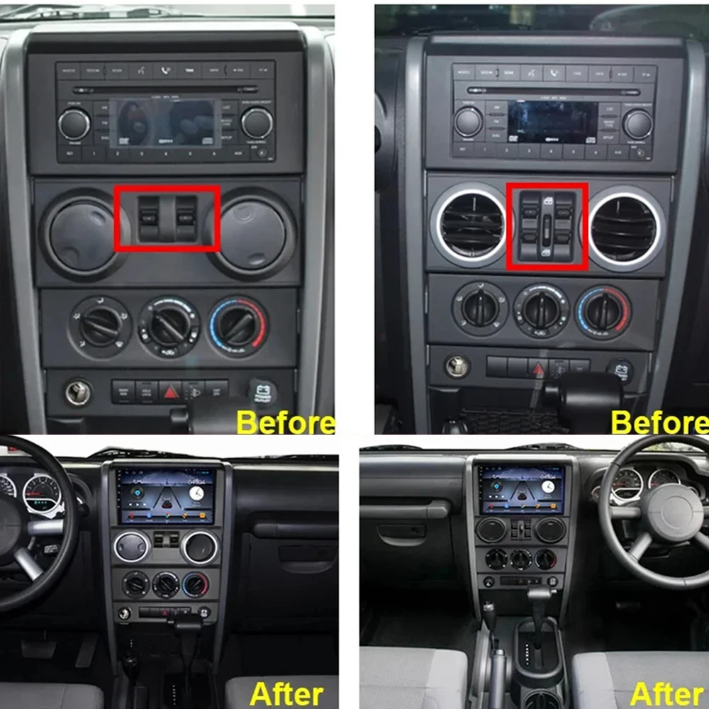 Для Jeep Wrangler Unlimited 3 JK 2008-2010 Автомобильный мультимедийный плеер Стерео головное