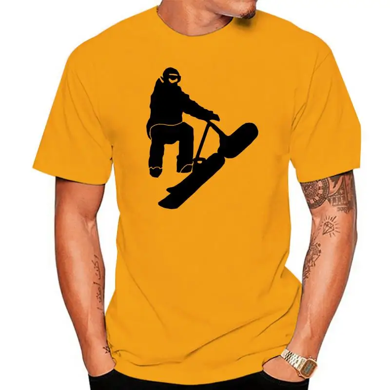 

Humor T-Shirt Men Short Sleeve Sporter In Winter Snowscoot It! T-Shirts Unique Trendy Tee Shirt Letter Comical