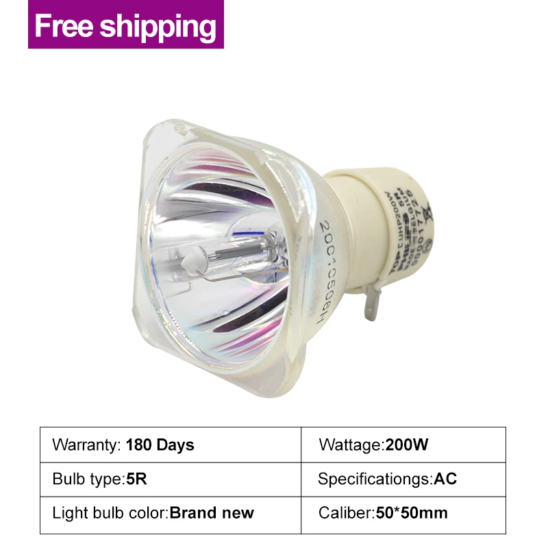 

Free shipping Stage light 200W 5R / 7R 230W Metal Halide Lamp moving beam lamp 230 beam Platinum Metal Halogen Lamps Follow spot