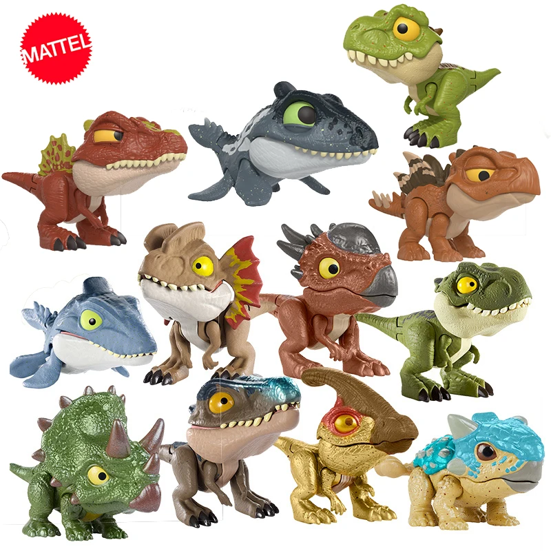 Original Mattel Jurassic World Mini Dinosaurs Snap Squad Fin