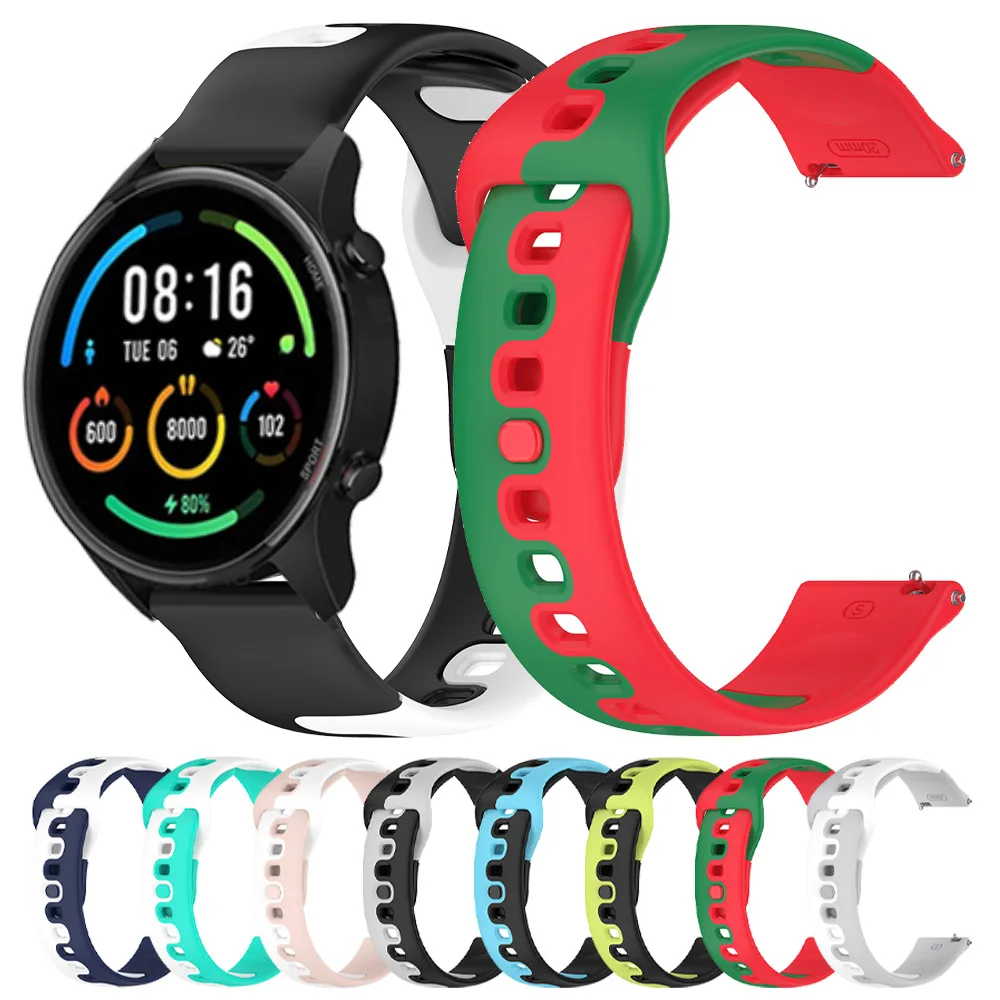 

Ремешок силиконовый для Xiaomi Watch S1 Pro, спортивный браслет для наручных часов Xiaomi Watch Color 2, спортивная версия, 20 мм 22 мм