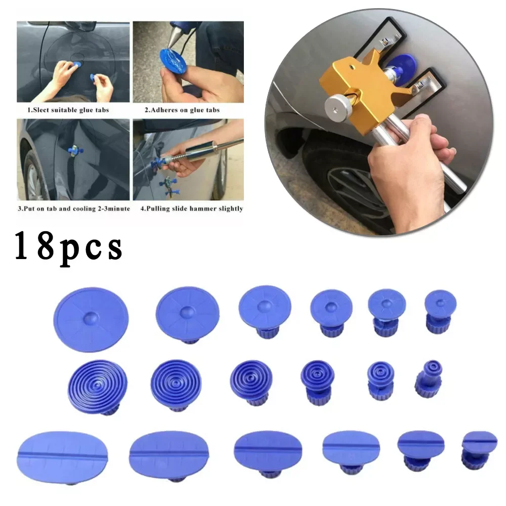 

Car Body Paintless Dent Repairing Removal Tools Kits 18pcs Puller Tabs Blue