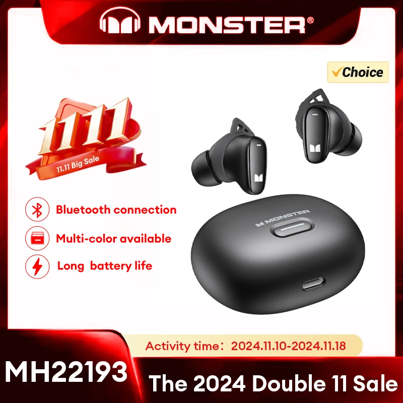 Беспроводные наушники Monster MH22193 с шумоподавлением
