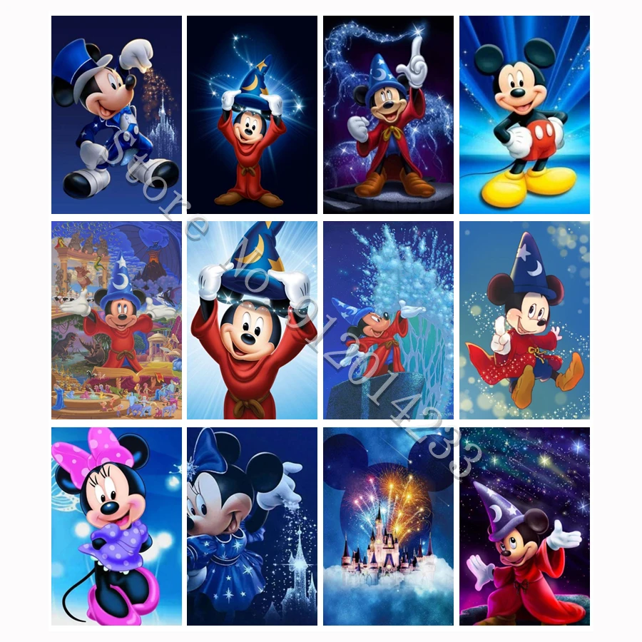 

Магический металлический знак Микки Маус, украшение для детской комнаты, замок Диснея, Минни Маус, мультяшное настенное искусство, жестяной...