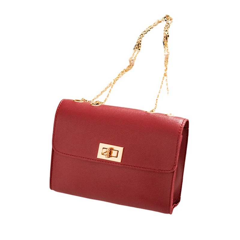 

Korean Style Lady's Cover Type Lock Small Square Bag Messenger Mobile Phone Bag