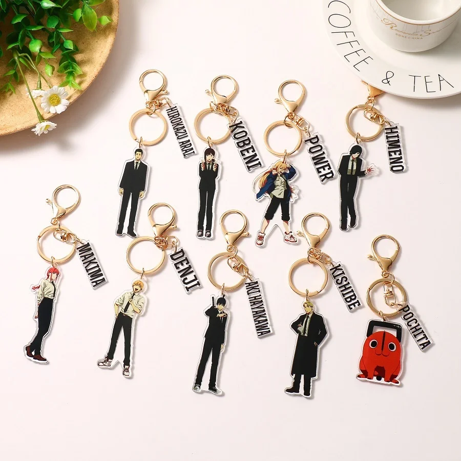 

Japanese animation chainsaw acrylic key chain pendant backpack decorative accessories Pava Machima children's toys gifts
