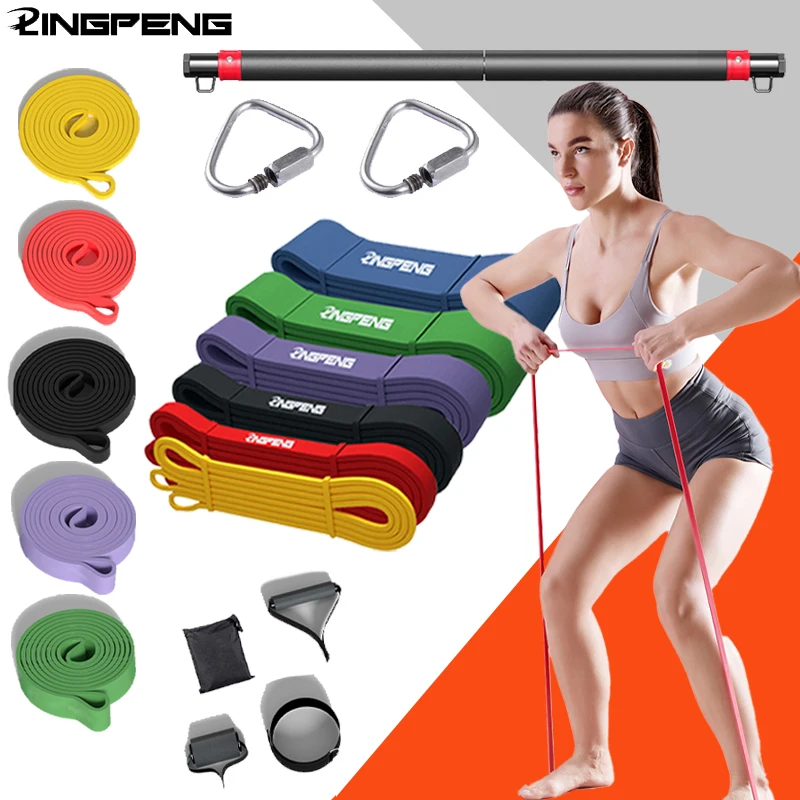 

Full Body Workout Elastic Fitness Band Resistance Bands Exercise Equipment and Fitness Workout Bar for Powerlifting Sports