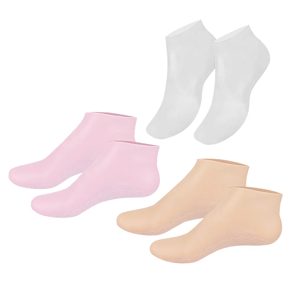 

3 Pairs Moisturizing Socks Spa Women Foot Moisturizer Dry Cracked Feet Overnight Lotion Sebs Mask Miss