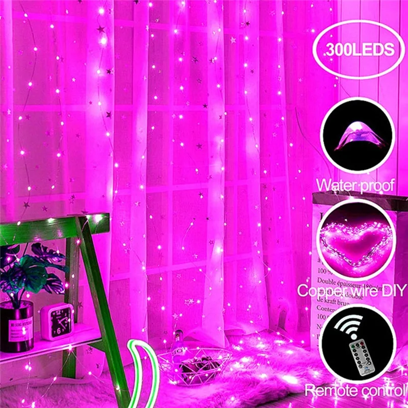 

Гирлянда с дистанционным управлением, 3 м, 100/200/светодиодов