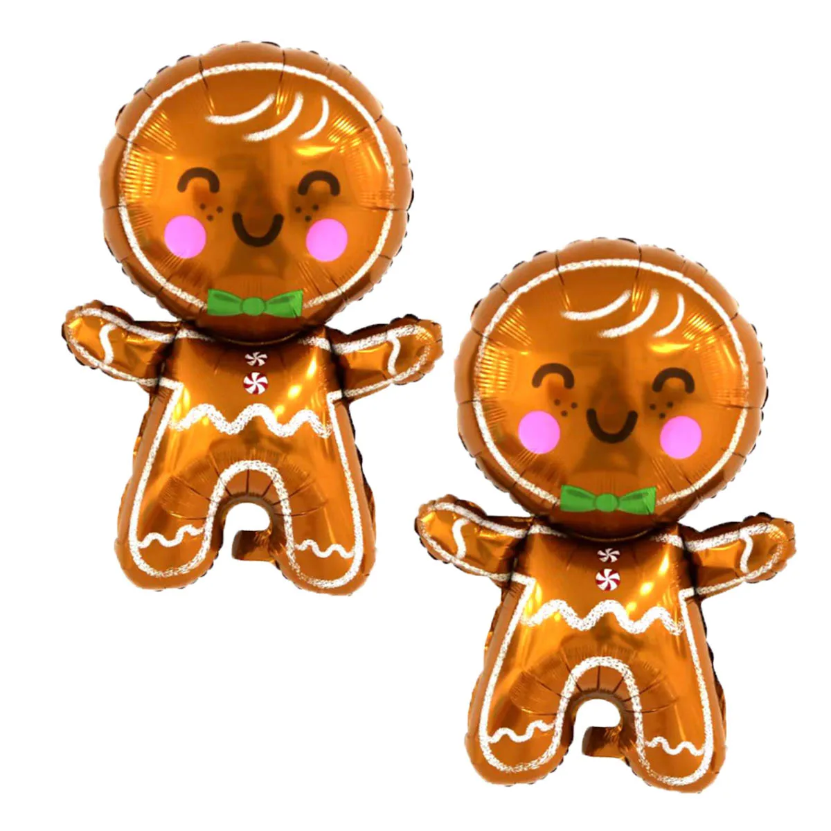 2 шт. новогодние фольгированные шары с имбирным человеком