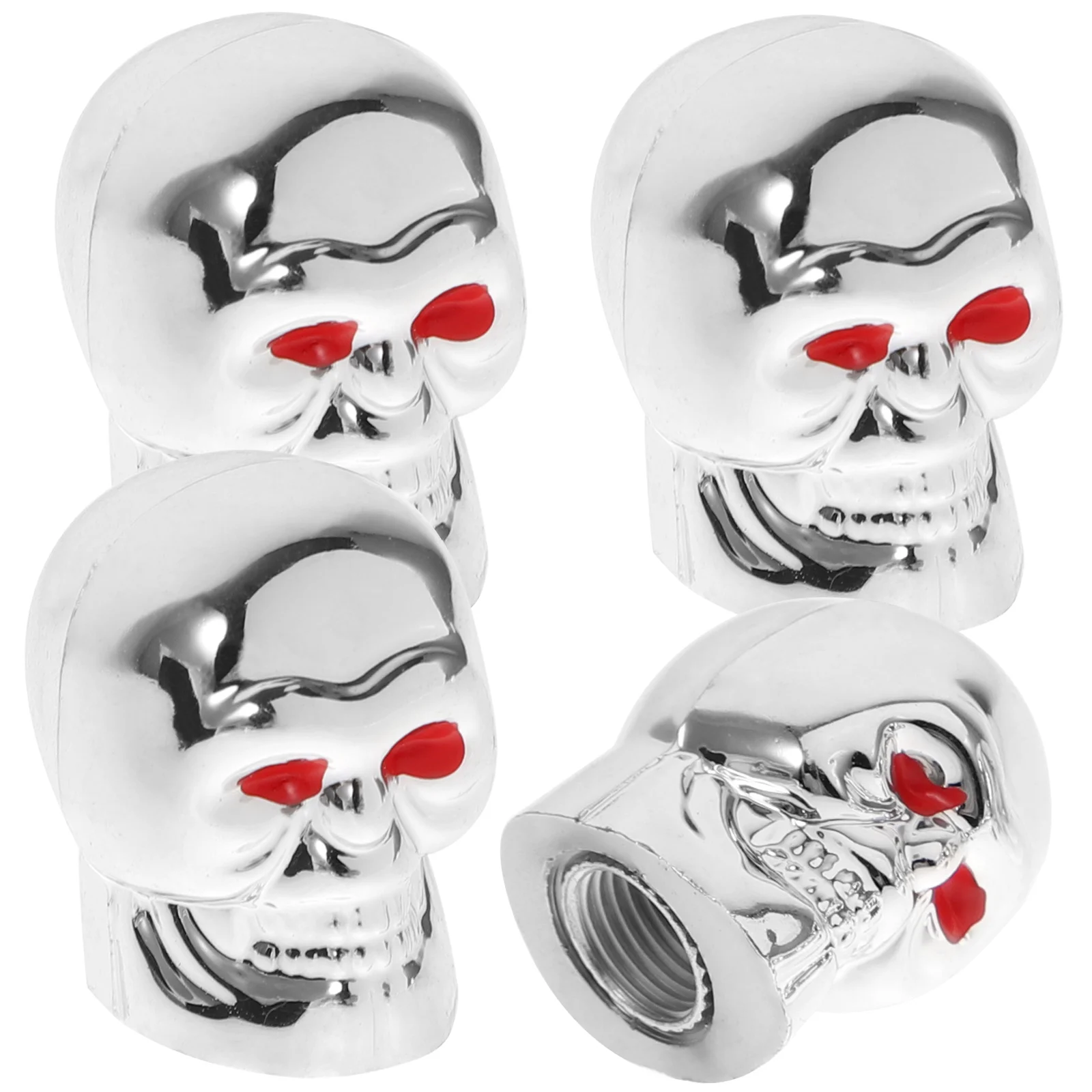 

4pcs/10pcs Pack Skull Auto Tyre Air Valve Stem Caps Auto Car Valve Caps Wheel Valve Cap Dust Cover For Bike Car Truck