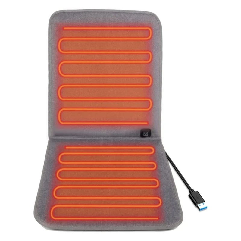 

USB Heated Cushion Car Chair Protective Back Waist Pains Relieve Supplies