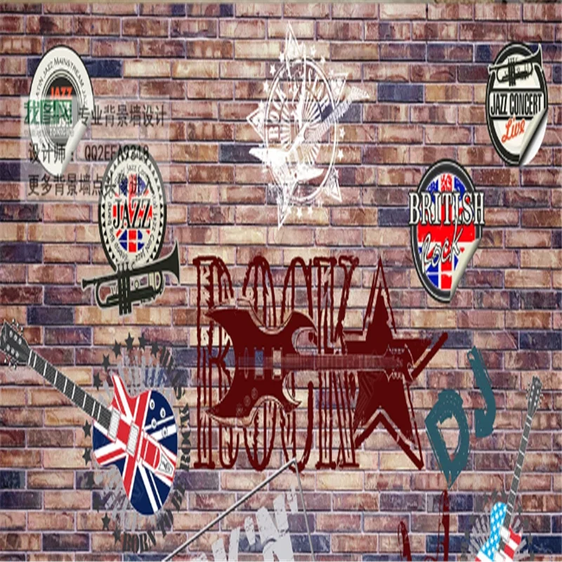 Современная музыка Ресторан кирпичная стена каменная s промышленный Декор KTV бар