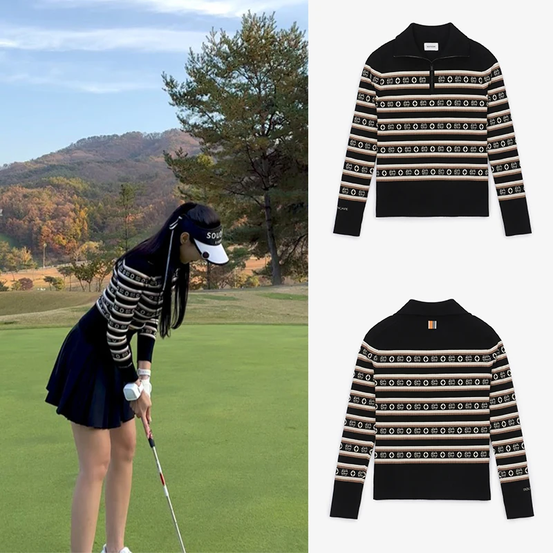 

Женская рубашка для гольфа, вязаные лацканы, стрейчевый свитер, футболка в студенческом стиле, тонкая, приталенная, с длинным рукавом, на мол...