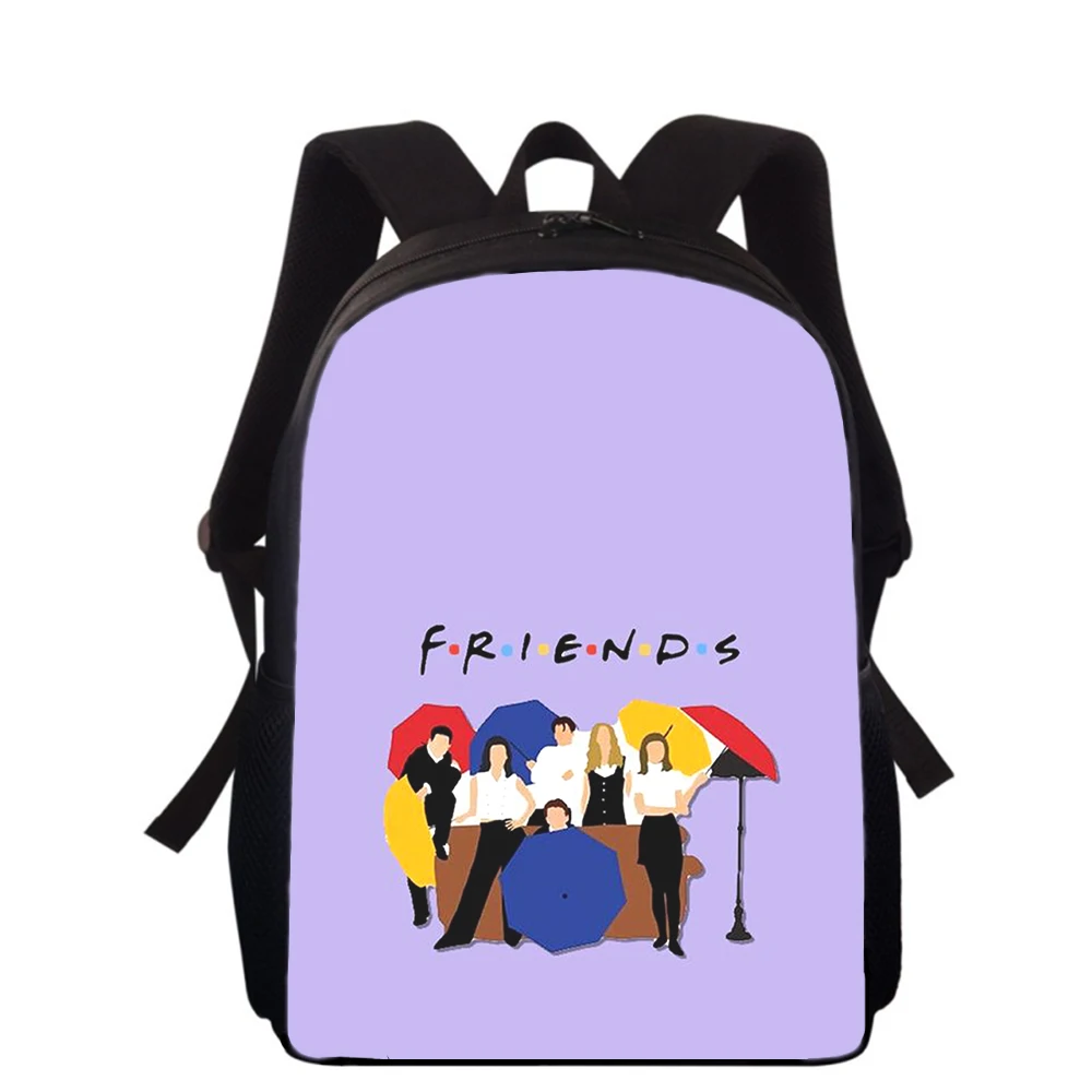 Friends 15” 3D Print Kids Backpack Primary School Bags for Boys Girls Back Pack Students School Book Bags