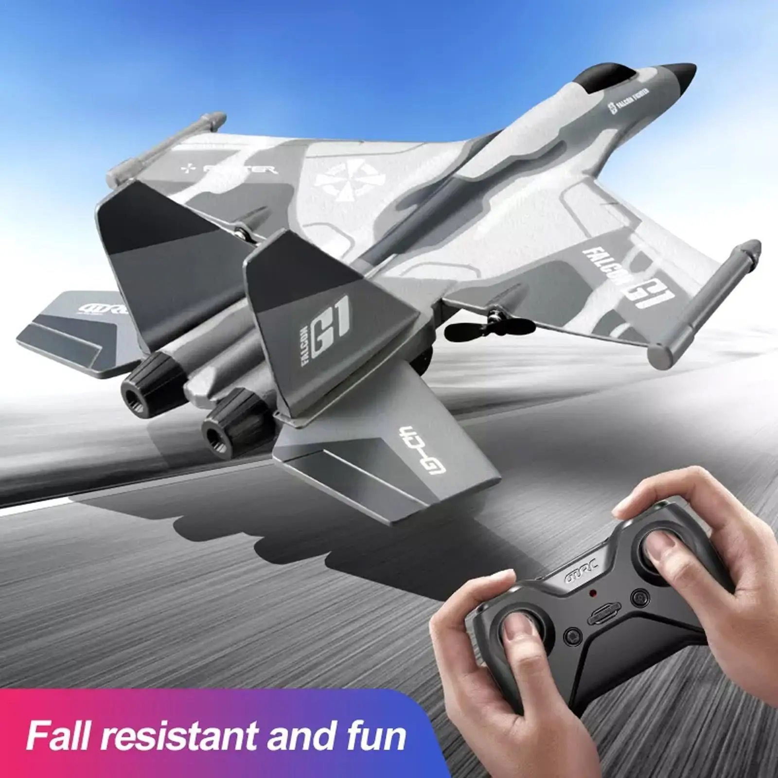 

Rc Plane Fighter G1 Epp Foam Plane Aerial Vehicle Model Fixed-wing Children Primary Anti-fall Toys C7q9