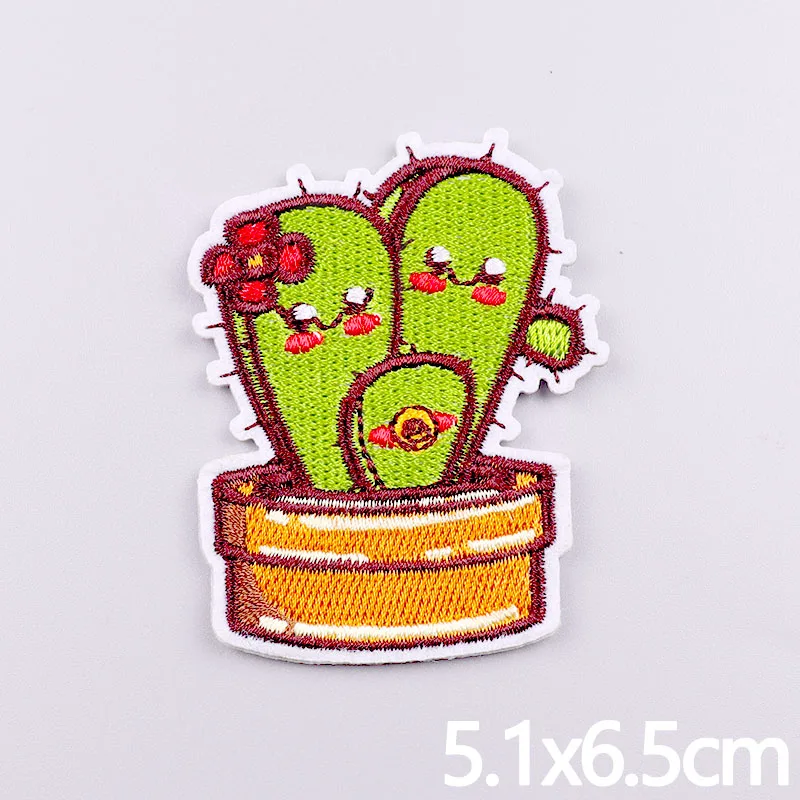 Cute plant haftowana naszywka naprasowanki na ubrania naszywki termoprzylepne kreskówka zwierząt szycie/folia