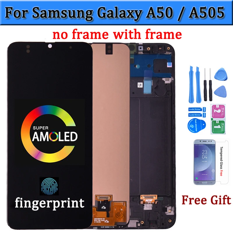 Дисплей Super AMOLED 6 4 дюйма для Samsung Galaxy A50 A505 A505F/DS A505FD A505F A505A ЖК-дисплей сенсорный