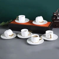 2022 nordic creative face cup luxury bone china coffee cups and dish set modern coffee cup set tea cups and dish boyfriend gift