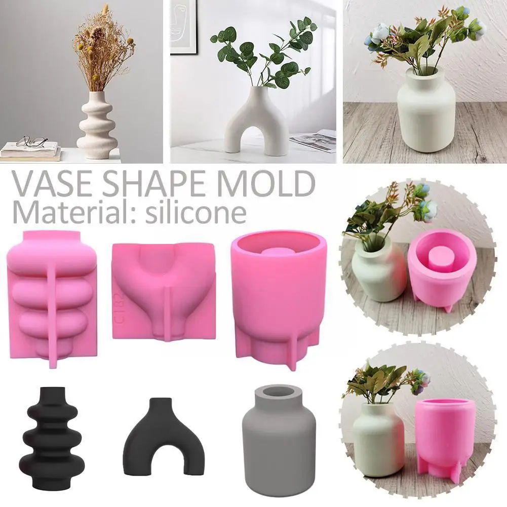 

Новая бытовая форма вазы, держатель для ручки, силиконовая форма, ароматизированные формы для гипса и бетона A7U5