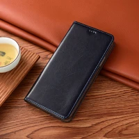 luxury genuine leather case for xiaomi redmi note 10s 11e 11s 11t pro plus 5g phone cases crazy horse magnetic flip cover