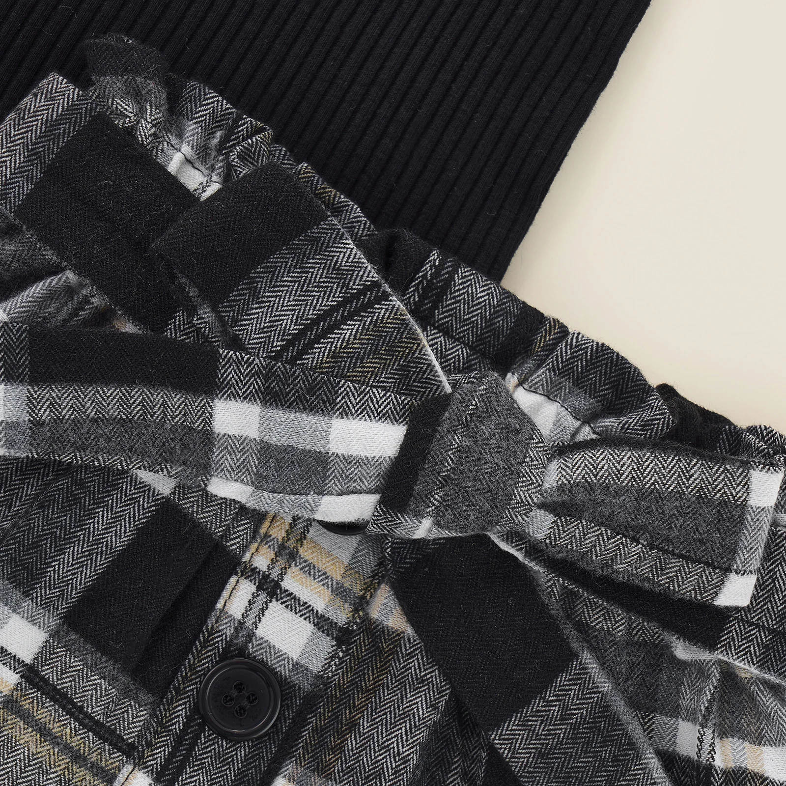 Комплект из двух предметов для маленьких девочек однотонный трикотажный топ в