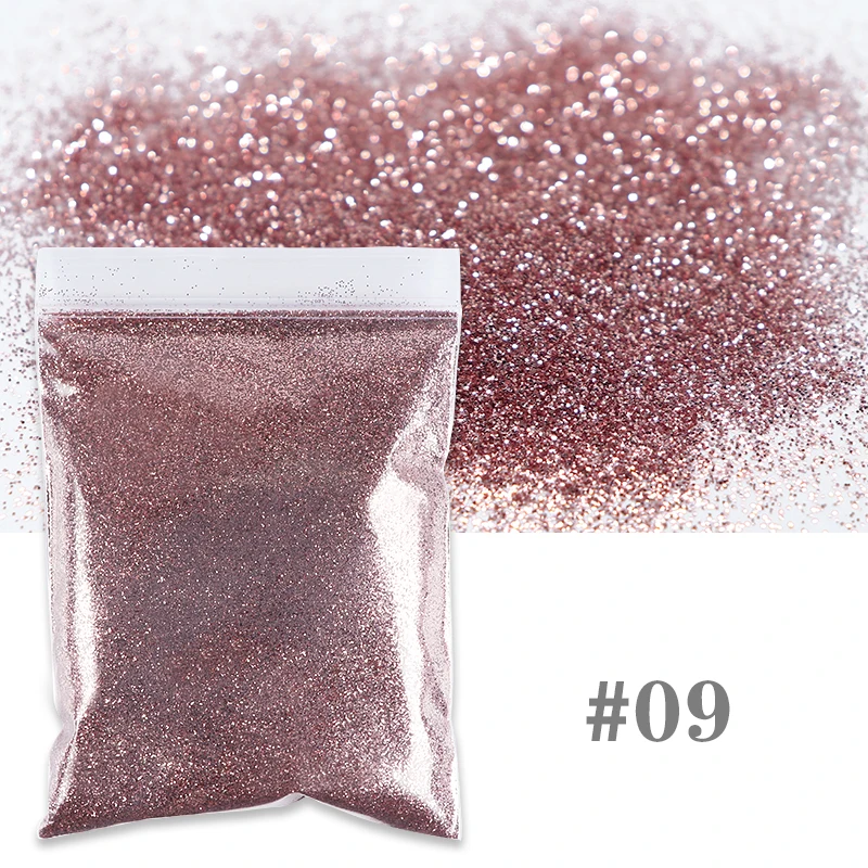 

10g Solid Color Rose Gold Nail Glitter Powder Shiny Pigment for Gel Manicure Nail Art Decorations Accessories Pigment Powder