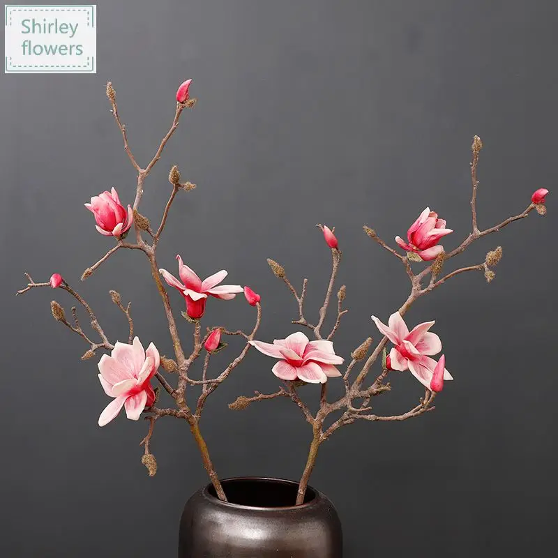 

Искусственный цветок, искусственный цветок из искусственной кожи, новый мягкий клей из искусственной кожи, магнолия