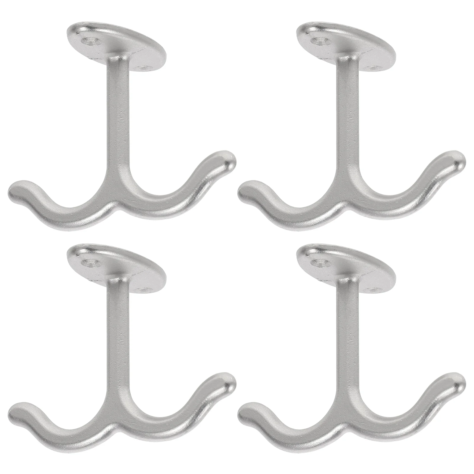 

4 Pcs Coat Hanging Hooks Double Prong Ceiling Hooks Retro Clothes Hat Hooks