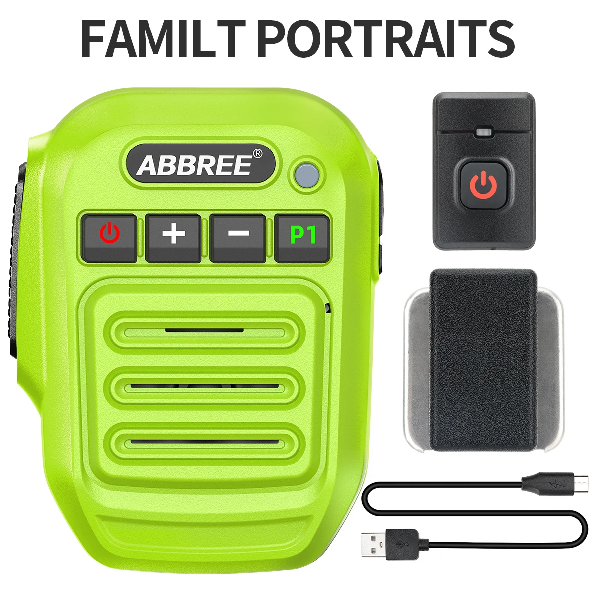 Беспроводной микрофон ABBREE Bluetooth PTT громкая связь для Baofeng UV-5R UV-21 Quansheng BF-888S (8) UV-K5 Plus